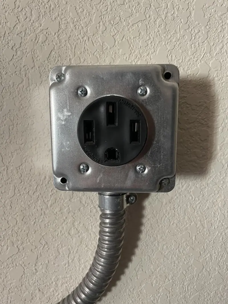 NEMA 14-50 outlet installed for Electrical Panel Upgrade in Weston